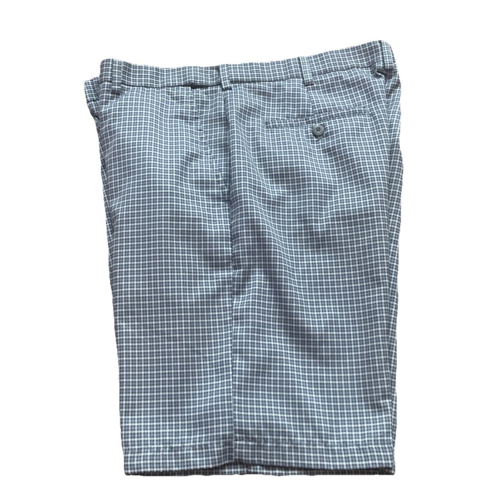 PGA TOUR Apparel Men's 36 Flat Front Mini Geo Print Golf Shorts Tradewinds Gray - Picture 3 of 5